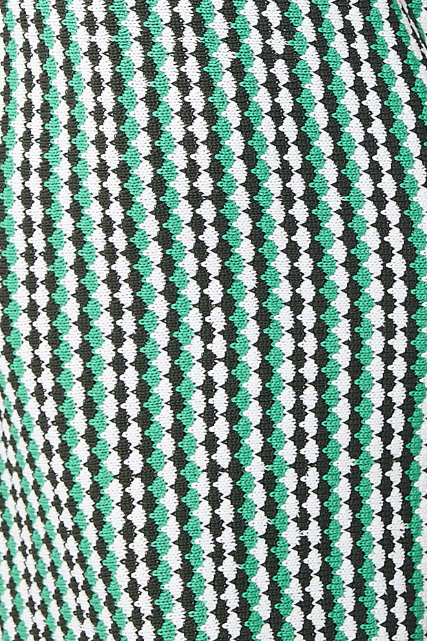 Lola Racer Neck Top - Knit Crochet Stripe