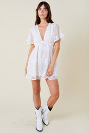 Petra Mini Dress - Menorca White