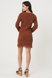 Jayka Mini Knit Dress - Umber S