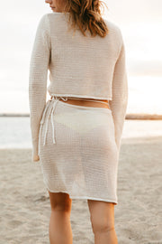 Georgia Knit Mini Skirt - Off White