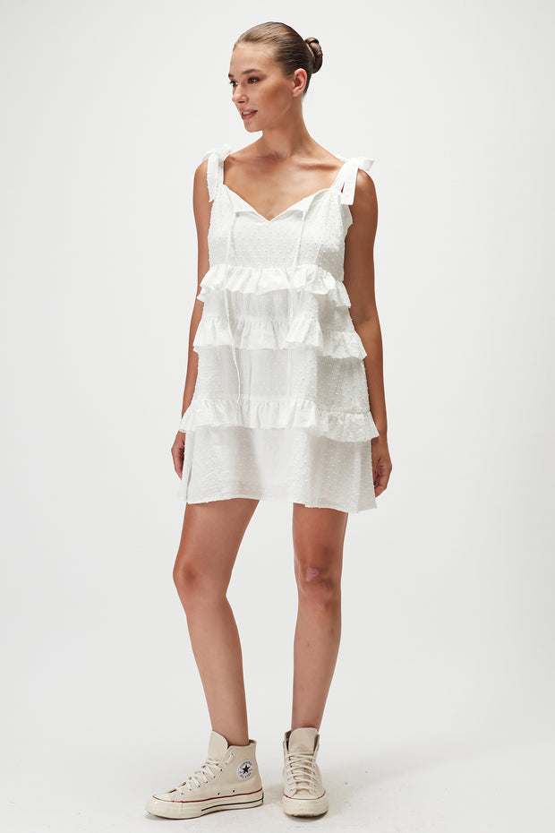 Giana Mini Dress - White - SAMPLE