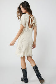 Soleil Mini Dress - Ecru Textured - SAMPLE