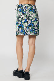 Sophia Mini Wrap Skirt - Flores Del Sol - SAMPLE