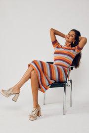 Vicky Maxi Dress - Multi Stripes - SAMPLE
