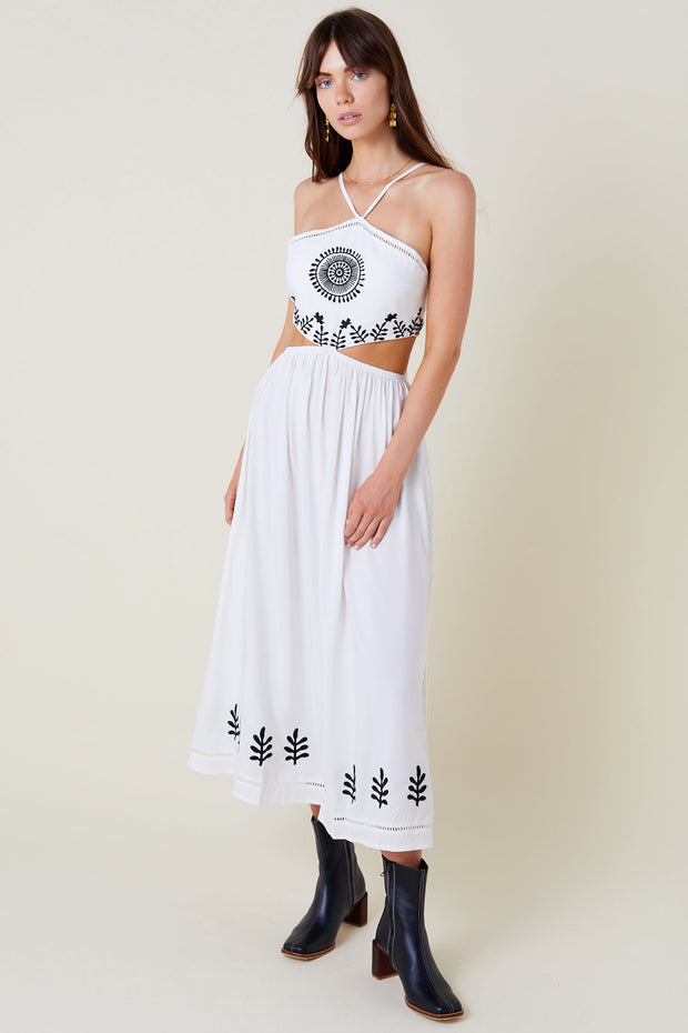 Elera Maxi Scarf Dress - Natural Sphere - SAMPLE