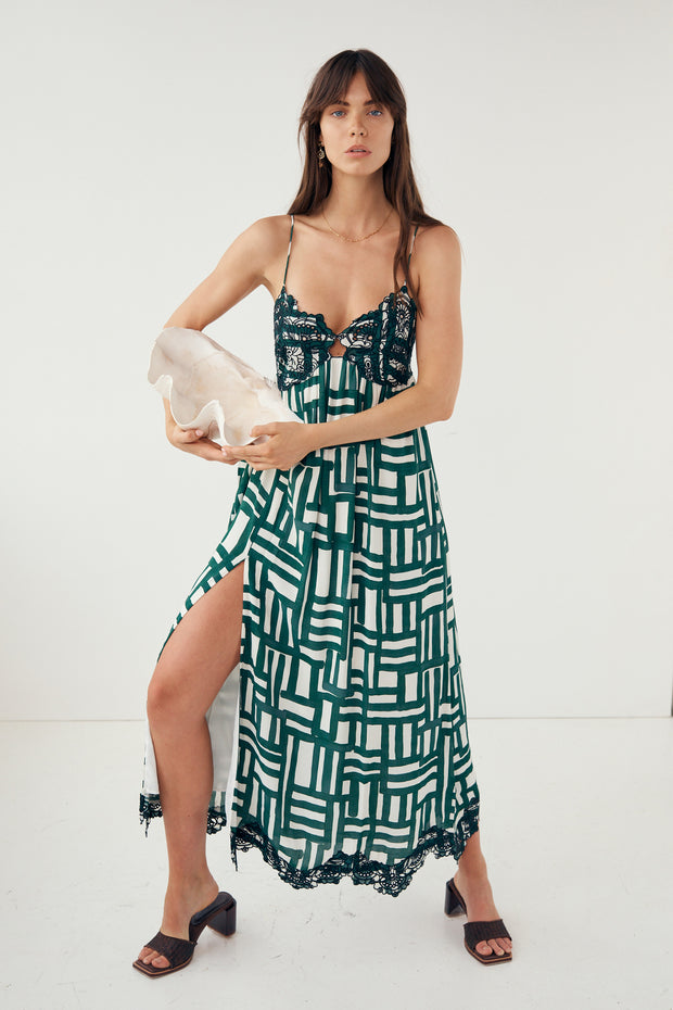 Cecile Maxi Dress - Painted Check - SAMPLE