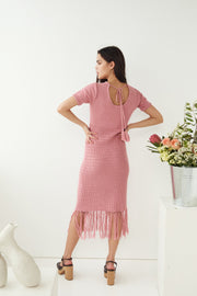 Naima Midi Dress - Rose - SAMPLE