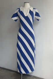 Estella Stripes Polo Dress - SAMPLE