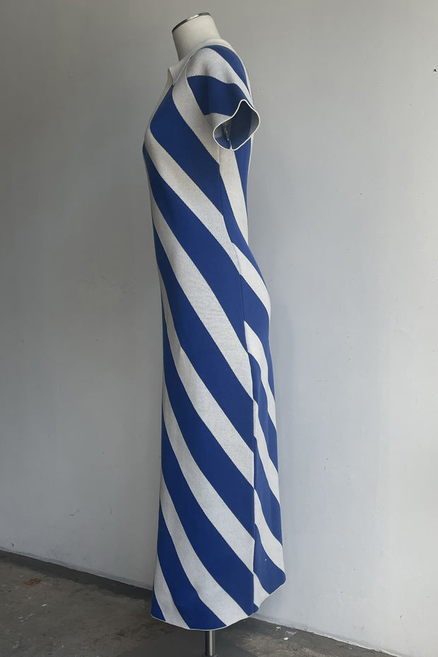 Estella Stripes Polo Dress - SAMPLE