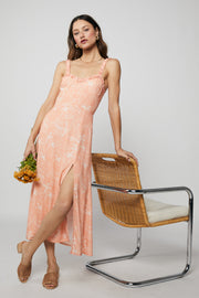 Evita Midi Dress - Tropical Blush