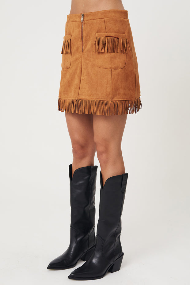 Kora Mini Skirt - Umber - SAMPLE
