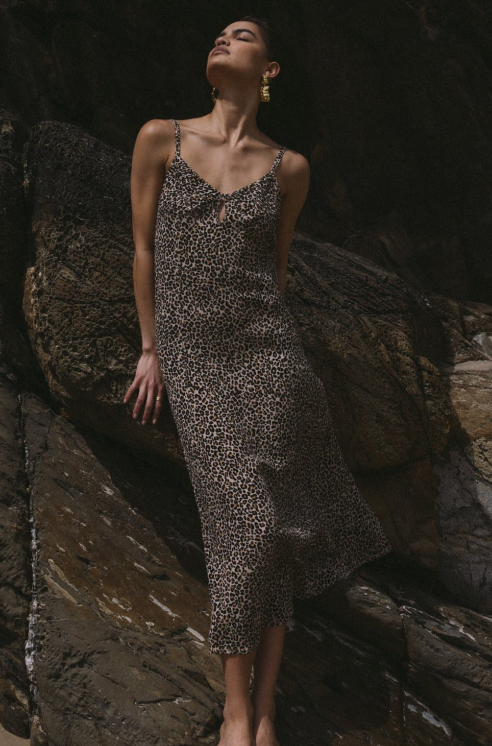 Silk laundry clearance leopard dress