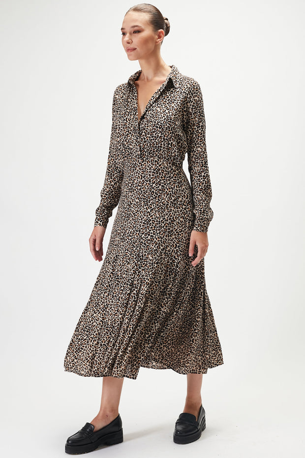 Diana Maxi Dress - Desert Leopard - SAMPLE