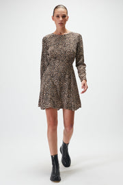 Alison Mini Dress - Desert Leopard - SAMPLE