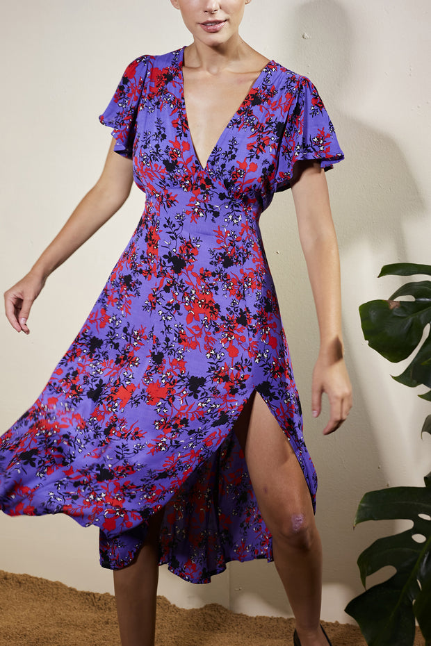 Kori Split Dress - Jardin Floral - CLEARANCE