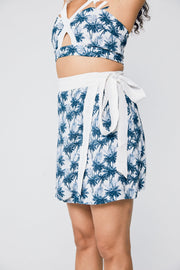 Riley Mini Wrap Skirt - Palm Beach