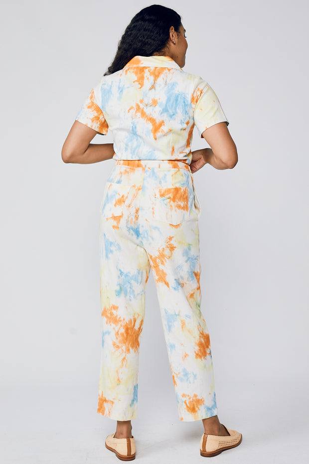 Rosie Shibori Jumpsuit - Multiple Tie Dye - CLEARANCE