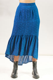 Violeta Maxi Skirt - Shades Of Blue Paisley - CLEARANCE