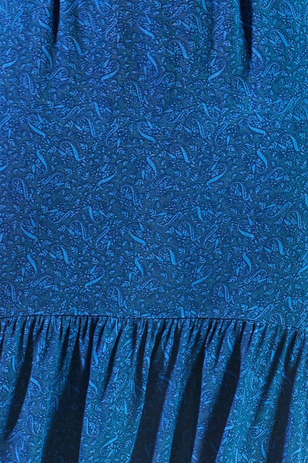 Violeta Maxi Skirt - Shades Of Blue Paisley - CLEARANCE