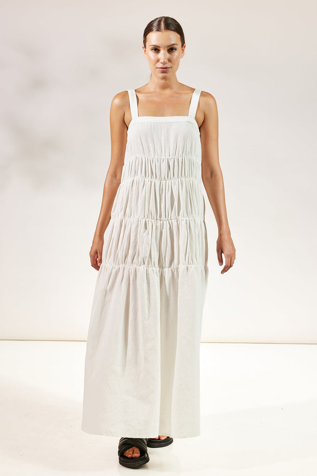 Elsa Maxi Dress - White - SAMPLE