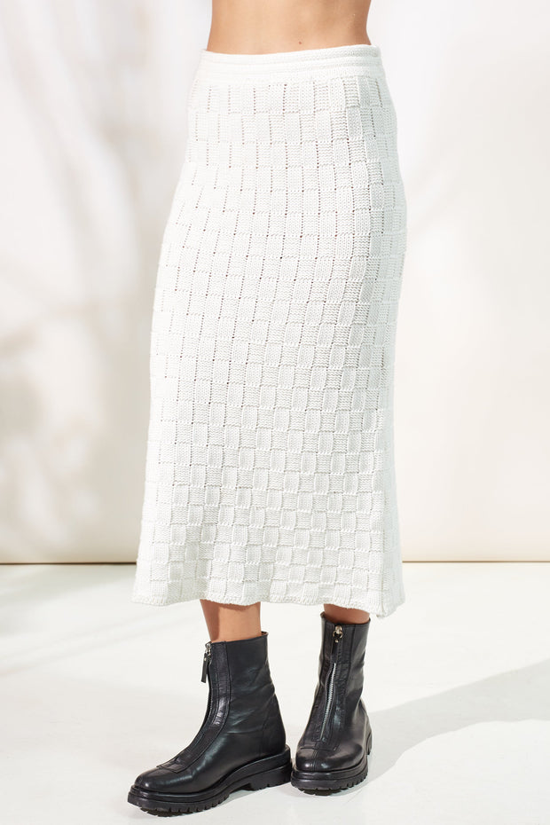 Kenzie Knit Skirt - White