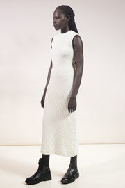 Esther Maxi Knit Dress - White - SAMPLE