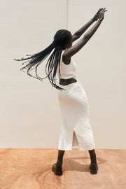 Esther Maxi Knit Dress - White - SAMPLE