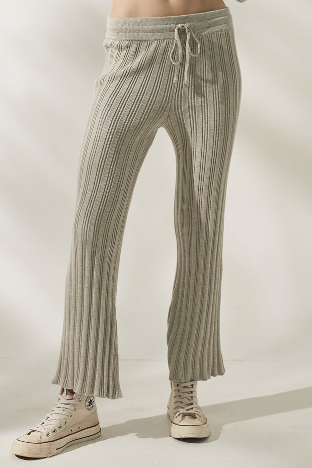 Zahara Knit Pant - Warm Grey - CLEARANCE