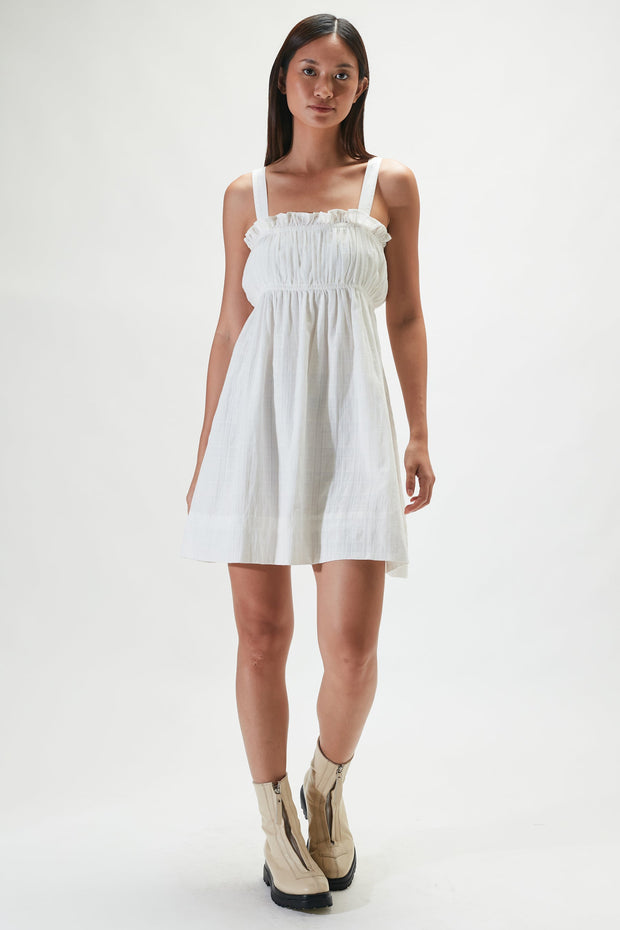 Cecilia Mini Dress - White - CLEARANCE
