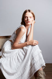 Kamila Midi Dress - White - CLEARANCE