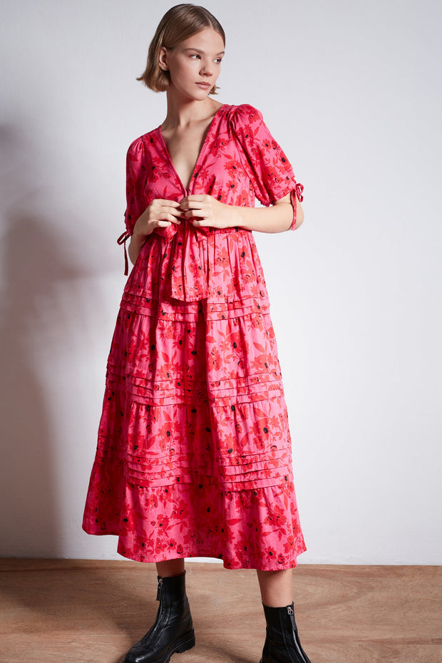Emilia Maxi Dress - La Vie En Rose Floral - SAMPLE