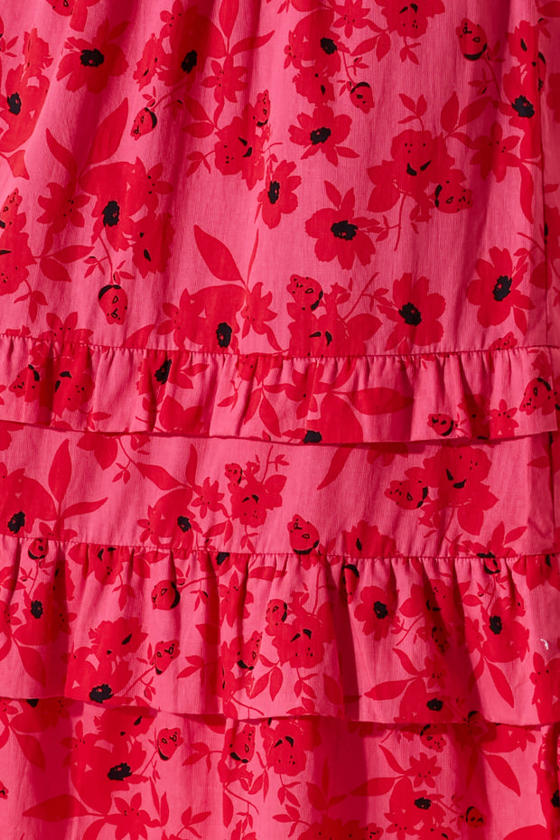 Claire Maxi Skirt - La Vie En Rose Floral - CLEARANCE