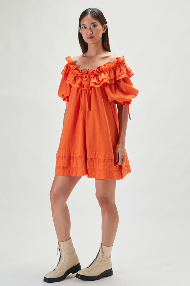 Tessa Mini Dress - Mandarin - CLEARANCE