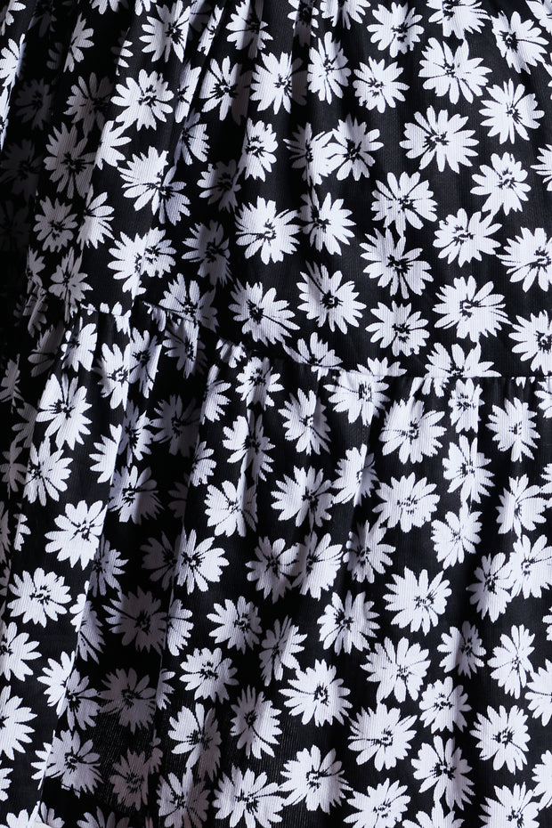 Ariel Mini Dress - Black Dahlia Floral
