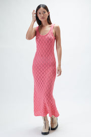 Helen Maxi Knit Dress - Ruby Pink - SAMPLE