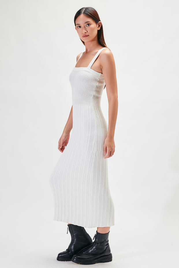 Maren Maxi Knit Dress - White