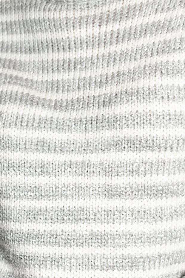 Eve Sweater - White Misty Grey - SAMPLE