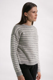 Eve Sweater - White Misty Grey - SAMPLE