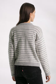 Eve Sweater - White Misty Grey - CLEARANCE