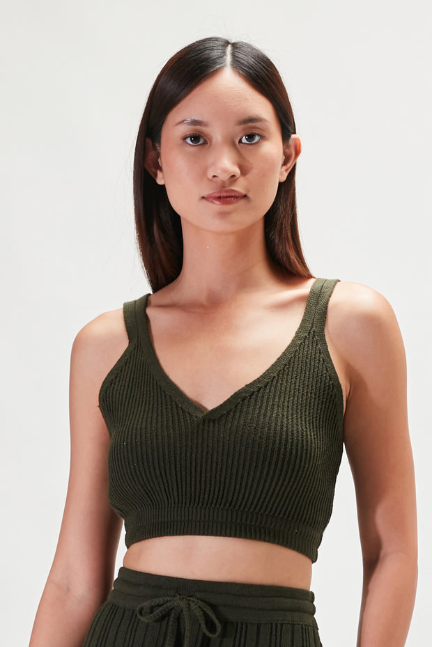 Mabel Bra Top - Olive - CLEARANCE