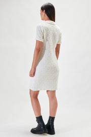 Nia Mini Knit Dress - White - CLEARANCE