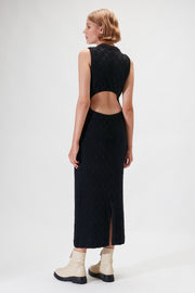 Esther Maxi Knit Dress - Black - CLEARANCE
