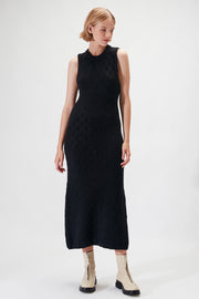 Esther Maxi Knit Dress - Black - CLEARANCE