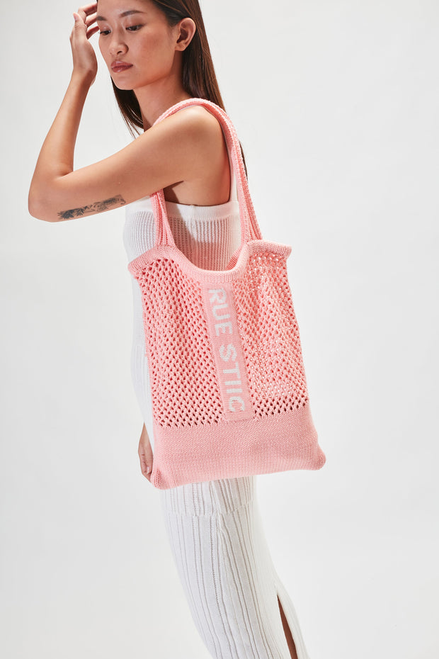 Rue Stiic Knit Tote - Orchid Pink - CLEARANCE