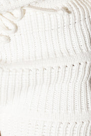Jenna Knit Short - White - CLEARANCE
