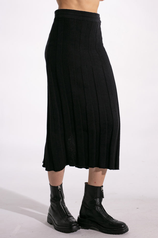 Sasha Knit Skirt - Black - CLEARANCE