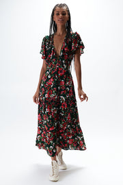 Lucille Maxi Dress - Viola Floral - CLEARANCE