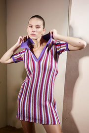 Lyla Knit Mini Dress - Violet Mix - CLEARANCE