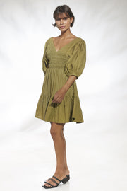 Lacey Mini Dress - Cedar Green - CLEARANCE