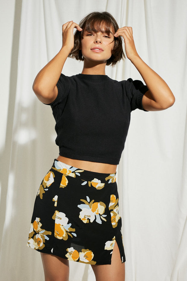 Patti Mini Skirt - Marigold Flower - CLEARANCE